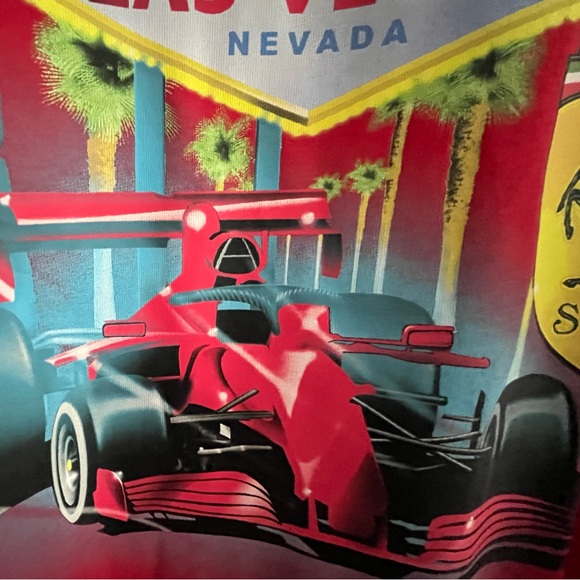 Puma Ferrari x Joshua Vides Graphic Cotton Crew Neck Short Sleeve TShirt Red szL - Picture 11 of 15